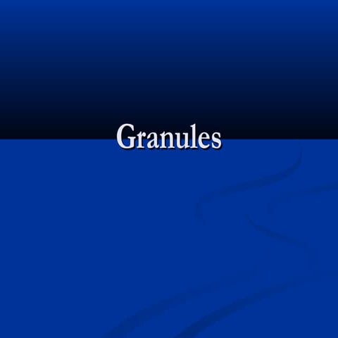 Pharmaceutical granules