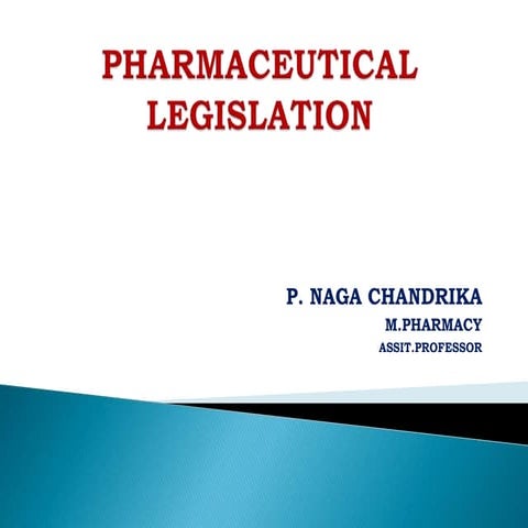 Pharmaceutical legislation