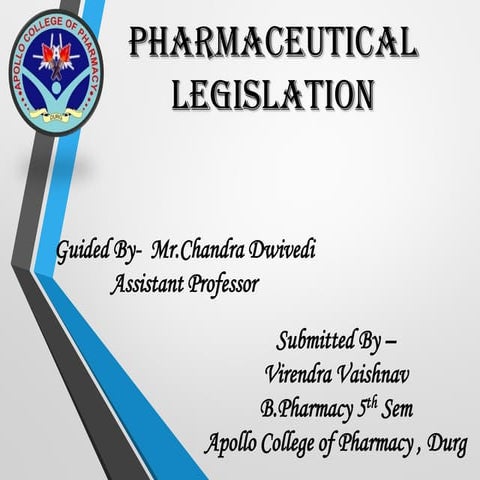 Pharmaceutical legislation