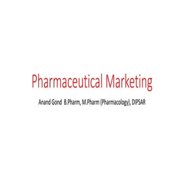 Pharmaceutical marketing