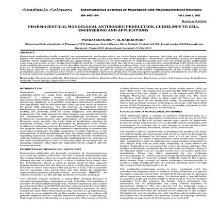 Pharmaceutical monoclonal antibodies   production - guidelines to cell engine...