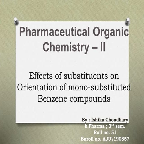 Pharmaceutical organic chemistry II