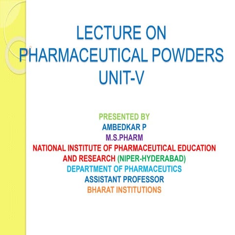 Pharmaceutical powders