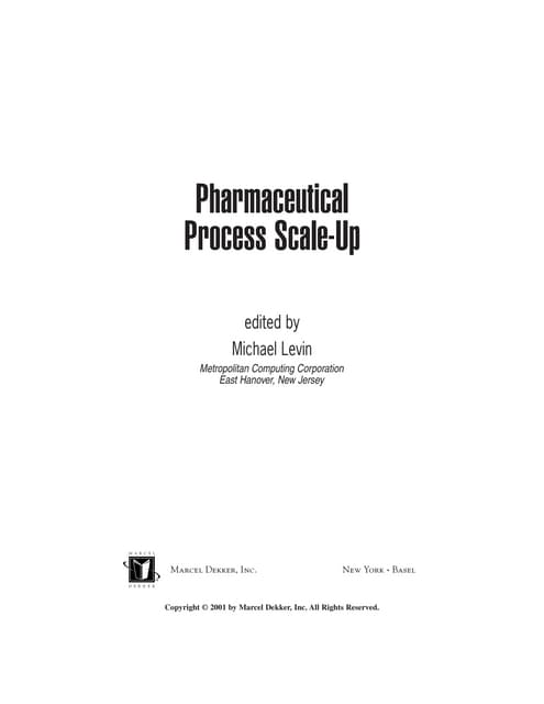 Pharmaceutical process scale up