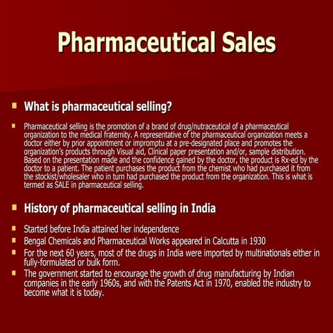 Pharmaceutical Sales Skills
