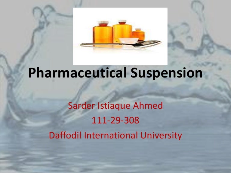 Pharmaceutical suspension