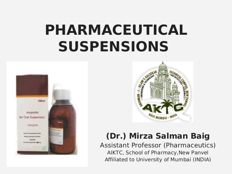 Pharmaceutical suspensions sb