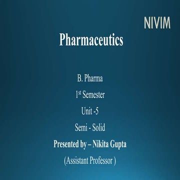 Pharmaceutics Unit - 5.pptx