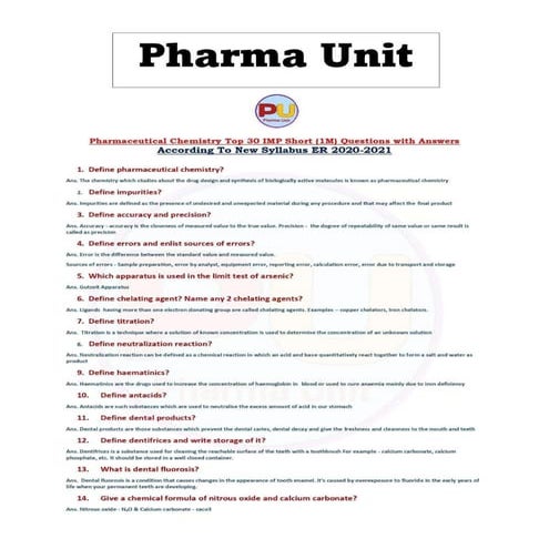 Pharmaceutical Chemistry Most important Ques..pdf