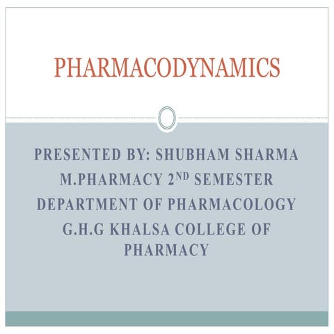 Pharmacodynamics