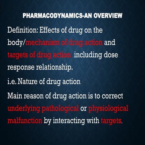 Mechanism of drug action | PPTX