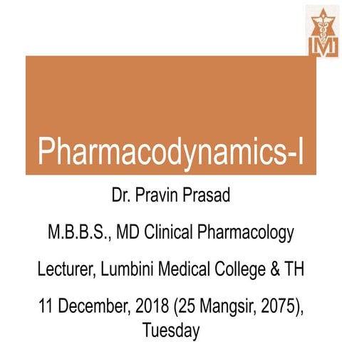 Pharmacodynamics part 1