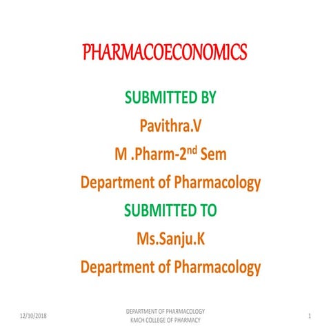Pharmacoeconomics 