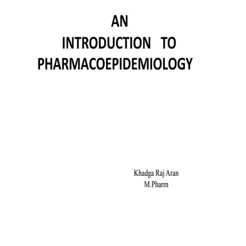 Pharmacoepidemiology 110727114004-phpapp01
