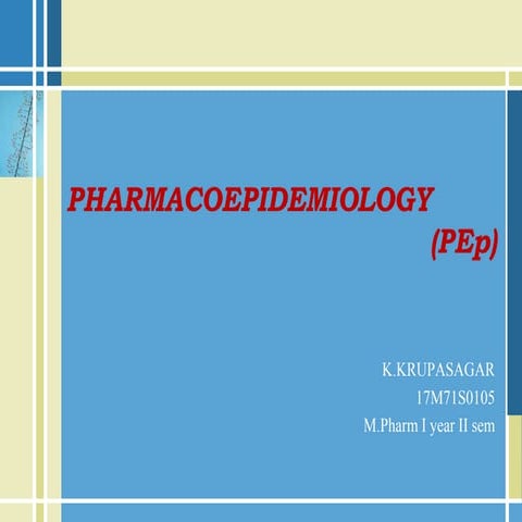 Pharmacoepidemiology seminar crp