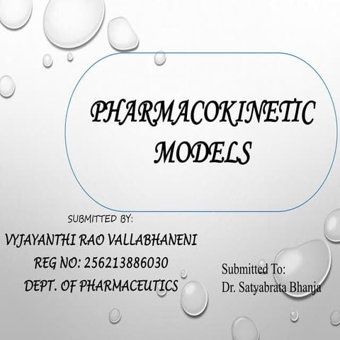 Pharmacokinetic models