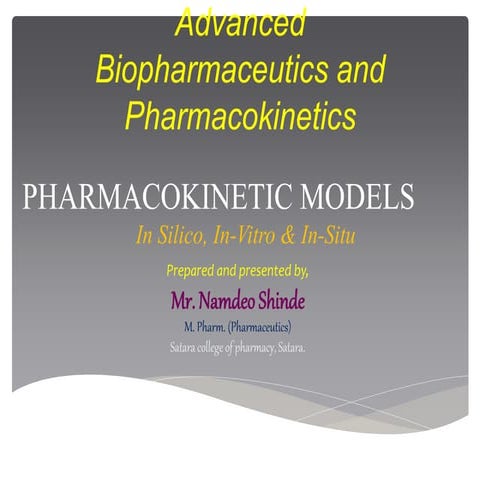 Pharmacokinetic models | PPTX