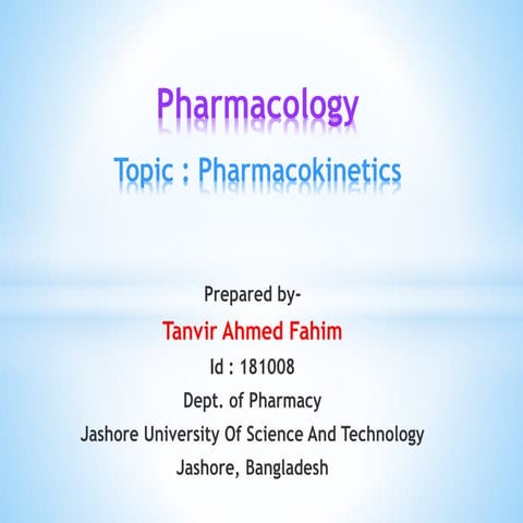 Pharmacokinetics 