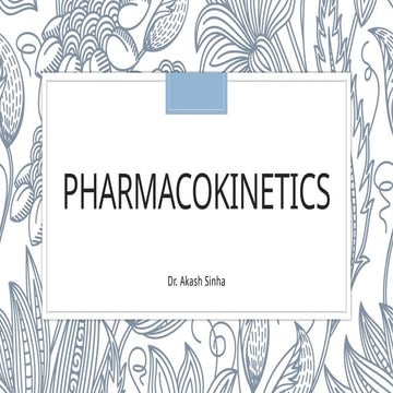 Pharmacokinetics pharmacology for bSc nursing students