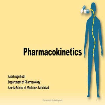 Pharmacokinetics of Drugs: Introduction to Pharmacology