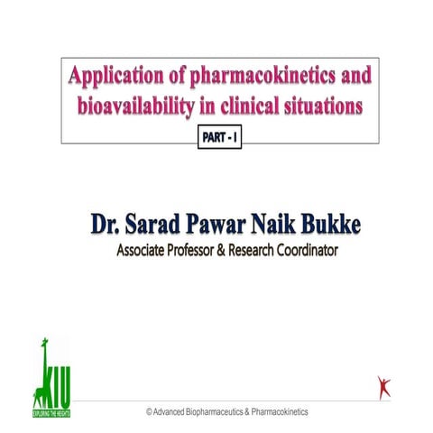 Applications of pharmacokinetics in new drug development,dosage form ...
