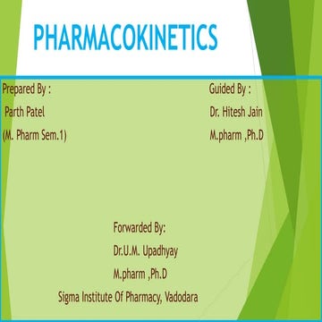 Pharmacokinetics ppt