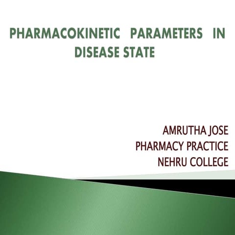 Pharmacokinetic variability disease