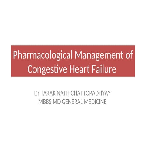 Pharmacological management of heart failure | PPTX