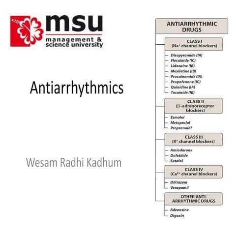Pharmacology   antiarrhythmias