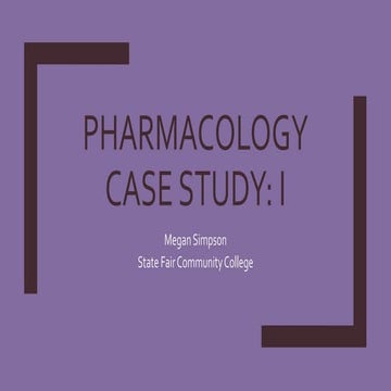 Pharmacology Case Study | PPTX