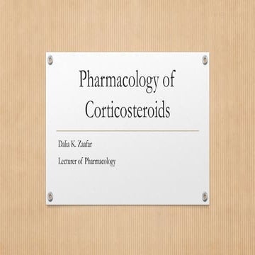 Pharmacology of corticosteroids