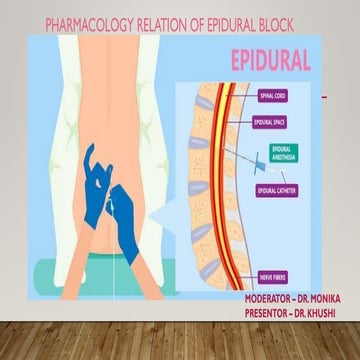 Pharmacology of epidural block presentation