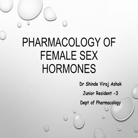 Pharmacology of female sex hormones