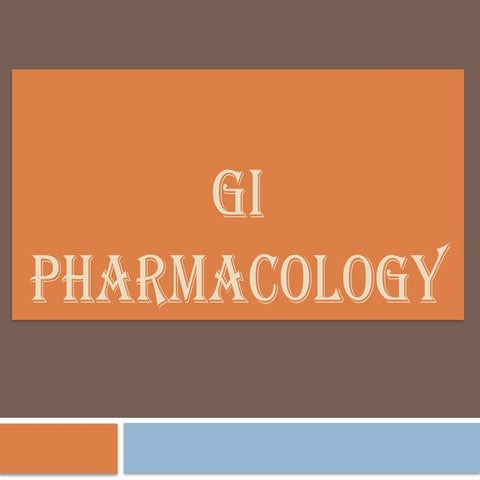 Gastrointestinal drugs | PPTX