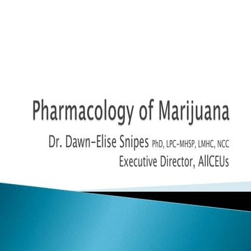 Pharmacology of Marijuana