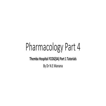 Pharmacology part 4