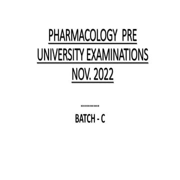 PHARMACOLOGY PRACTICAL QUESTION PAPER SPOTTING