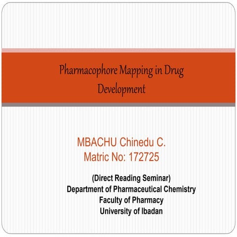 Pharmacophore mapping in Drug Development