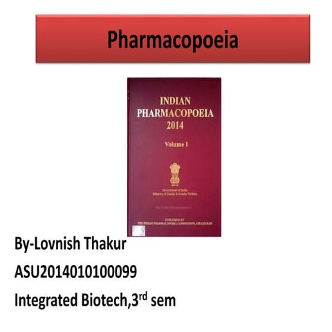 Pharmacopoeia