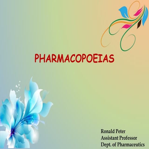 Pharmacopoeias