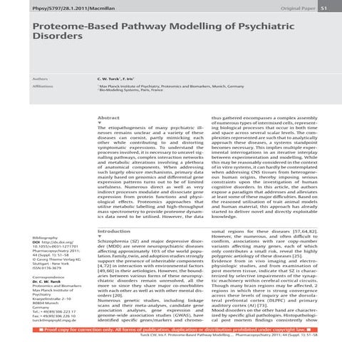 Pharmacopsychiatry Bmsystems Max Planck Publication Biomarkers Cns
