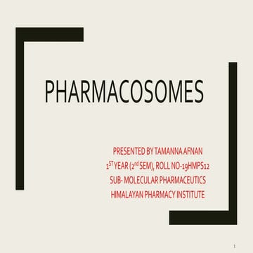 Pharmacosomes