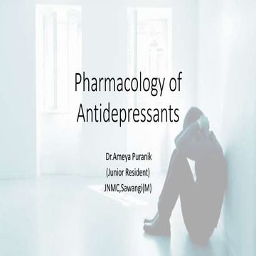 Pharmacotherapy of depression