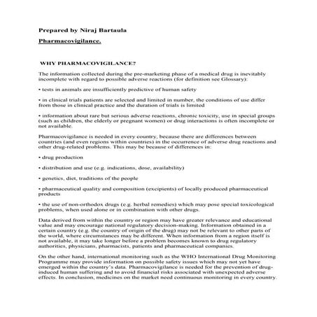 Pharmacovigilance | PDF