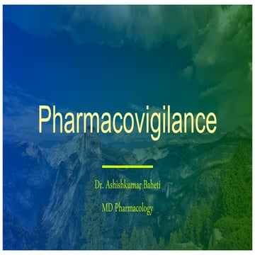Pharmacovigilance