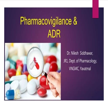 Pharmacovigilance and adr