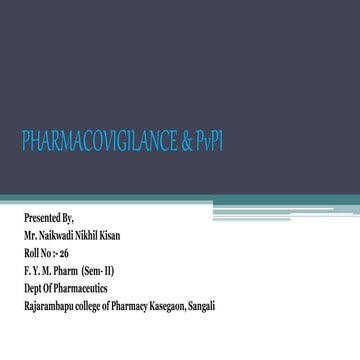 Pharmacovigilance & pv pi | PPTX