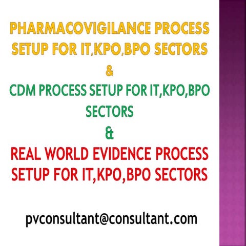 pharmacovigilance_CDM _Real world evidance , Process setup for IT KPO BPO Sec...