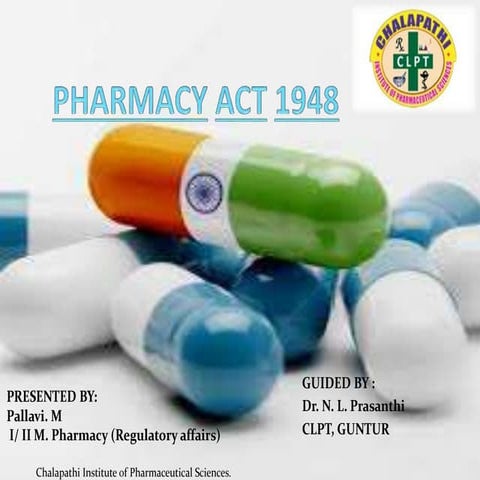Pharmacy act 1948