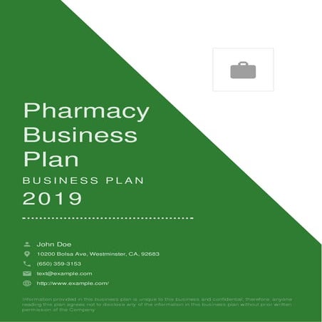 pharmacy business plan ideas pdf